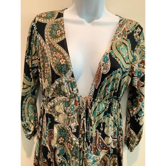 PINK ROCK LOS ANGELES BOHO MAXI DRESS S - Picture 3 of 6